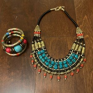 Tribal costume jewelry set